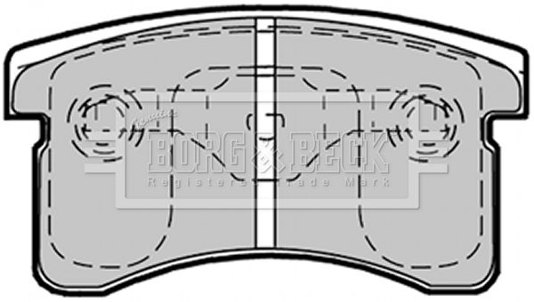 BORG & BECK Комплект тормозных колодок, дисковый тормоз BBP1361